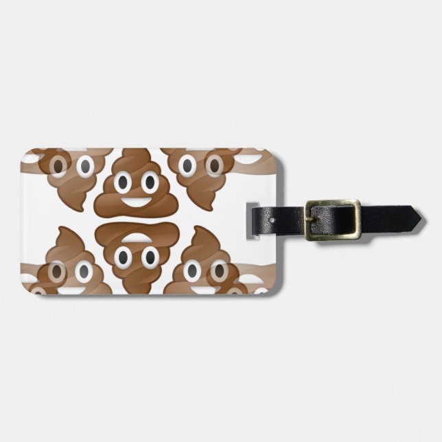 Etiqueta De Bagagem poop emojis (Frente Horizontal)