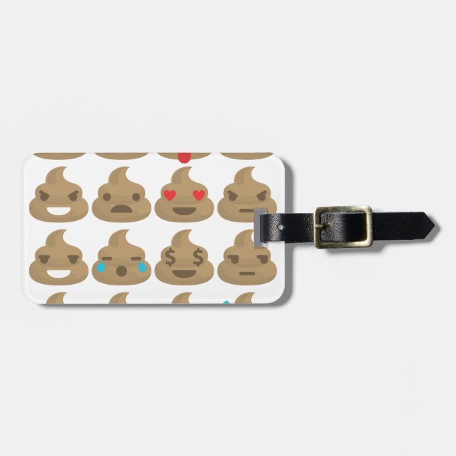 Etiqueta De Bagagem poop emojis (Frente Horizontal)