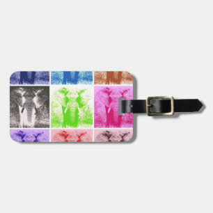 Etiqueta De Bagagem Pop Art Elephants