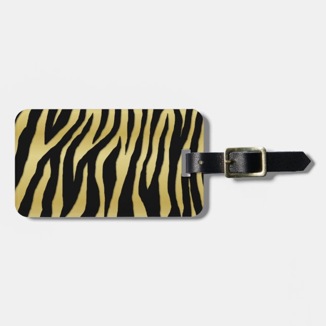 Etiqueta De Bagagem Pop Zebra (Frente Horizontal)