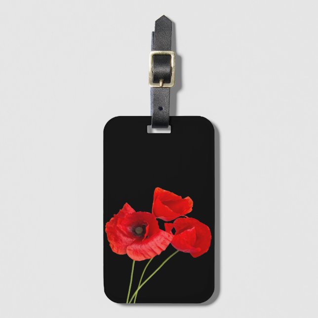 Etiqueta De Bagagem Poppies (Frente Vertical)