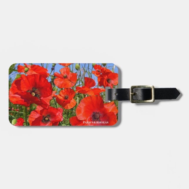 Etiqueta De Bagagem Poppy Field (Frente Horizontal)