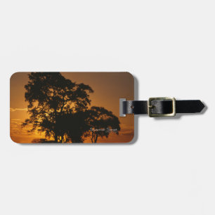 Etiqueta De Bagagem Por do sol do savana