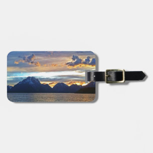 Etiqueta De Bagagem Por do sol no parque nacional grande de Teton
