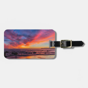 Etiqueta De Bagagem Pôr do sol sobre o Pacífico a partir de Coronado 2