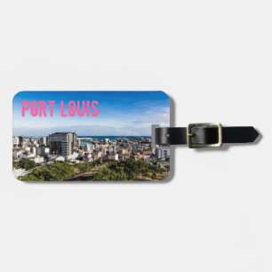 Etiqueta De Bagagem Port Louis Skyline Capital da Maurícia