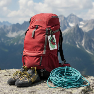 Etiqueta De Bagagem Porta copos do cilindro colorido vermelho
