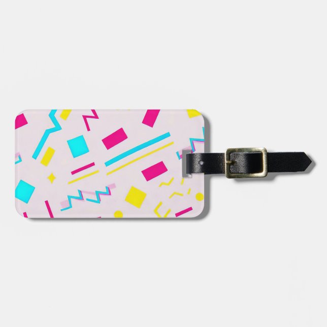 Etiqueta De Bagagem Porta desenhada à Mão dos 90 (Frente Horizontal)