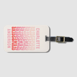 Etiqueta De Bagagem Porta-vozes simples do retrato feminino moderno ro