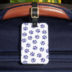 Etiqueta De Bagagem Portas, Patas-Cachorros, Patas-Azuis-Marinhos