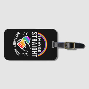 Etiqueta De Bagagem Posso ser Hetero, mas não odeio Orgulho gay LGBT