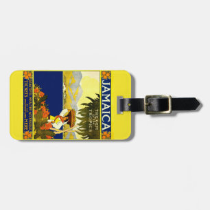 Etiqueta De Bagagem Poster da Jamaica amarela