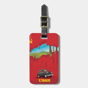 Etiqueta De Bagagem POSTER de mapa ilustrado USSR