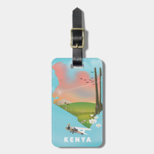 Etiqueta De Bagagem Poster de viagens de Ilustração do Mapa do Quên