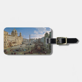 Etiqueta De Bagagem Praça Navona, Tag feito sob encomenda da bagagem
