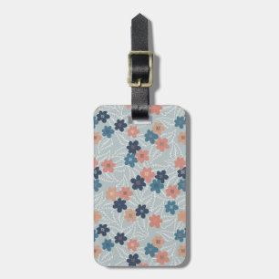 Etiqueta De Bagagem Prado com flores coloridas de primavera