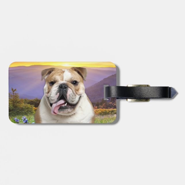 Etiqueta De Bagagem Prado do buldogue (Traseira Horizontal)