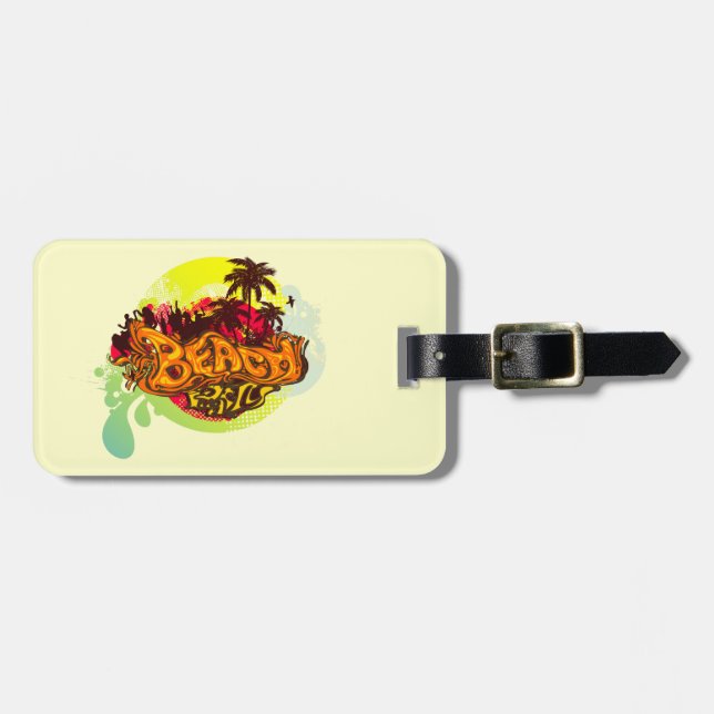 Etiqueta De Bagagem Praia (Frente Horizontal)