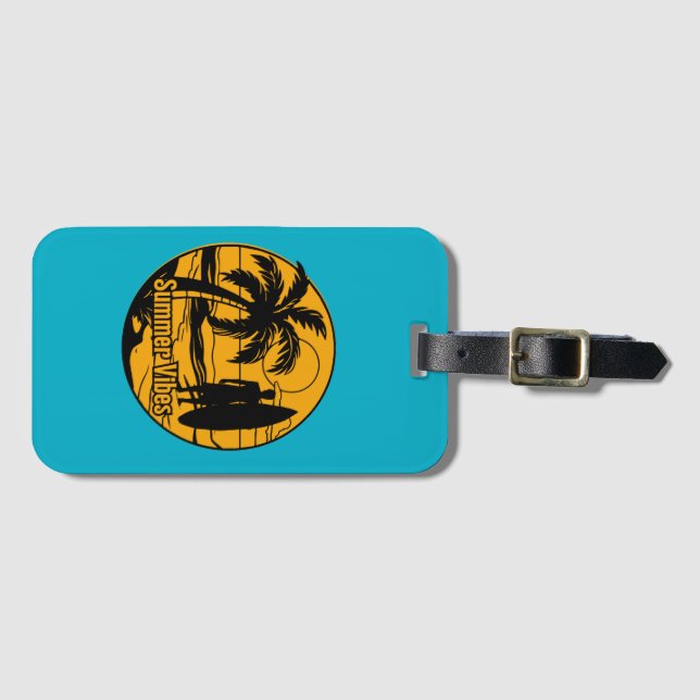 Etiqueta De Bagagem praia (Frente Horizontal)