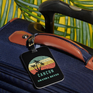 Etiqueta De Bagagem Praia de Cancun Personalizada