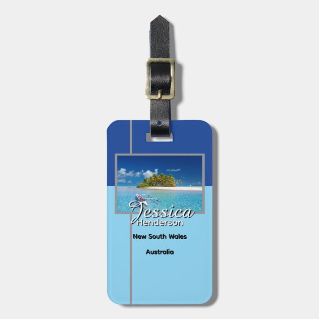 Etiqueta De Bagagem Praia LT03-0426  (Frente Vertical)