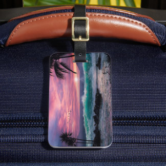 Etiqueta De Bagagem Praia Tropical