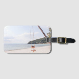 Etiqueta De Bagagem Praia Tropical