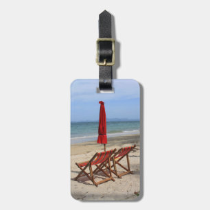 Etiqueta De Bagagem Praia tropical