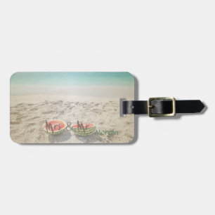 Etiqueta De Bagagem Praia Tropical,Areia,Melancia,-Personalizado