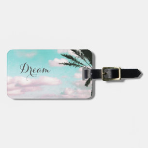 Etiqueta De Bagagem Praia Tropical, Dreamy Ocean View, Palm