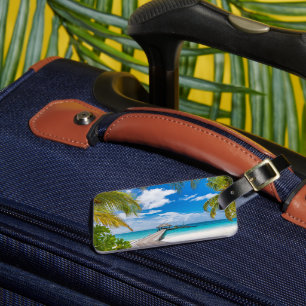 Etiqueta De Bagagem Praias Tropicais Ilhas Madeira Maldivas