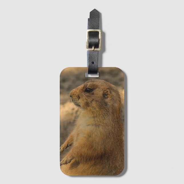 Etiqueta De Bagagem Prairie Dog Photo (Frente Vertical)