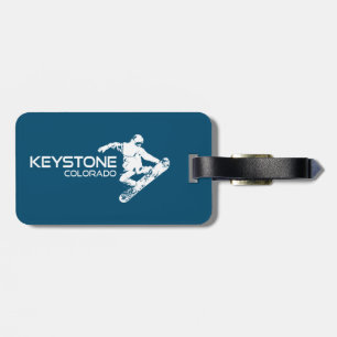 Etiqueta De Bagagem Praticante de Snowboard de Keystone Colorado
