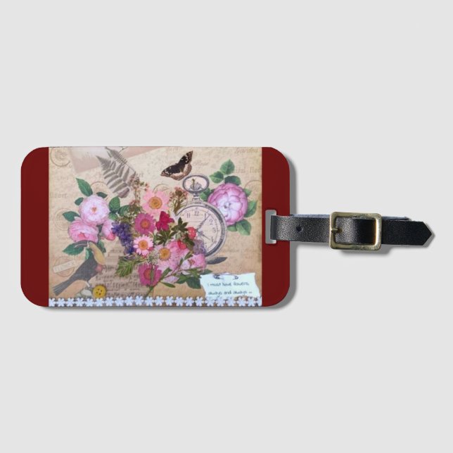 Etiqueta De Bagagem Preciso De Flores. (Frente Horizontal)