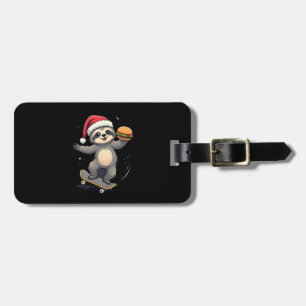 Etiqueta De Bagagem PREGUIÇA DE NATAL Preguiça engraçada de skate de N