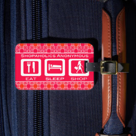 Etiqueta De Bagagem Prêmio de Compro de Sono Engraçado Rosa