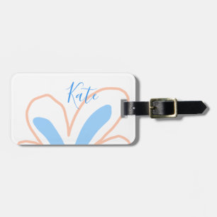 Etiqueta De Bagagem Presente boho retrô adicionar nome flor pastel lar