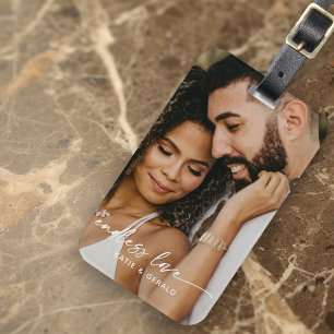 Etiqueta De Bagagem Presente de Foto Personalizado de Amor Sem Fim Mod