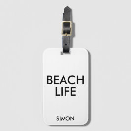 Etiqueta De Bagagem Presente de salva-vidas da vida na praia