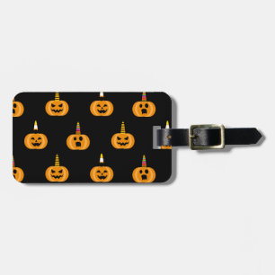 Etiqueta De Bagagem Presente engraçado de Halloween Abóbora Unicórnio