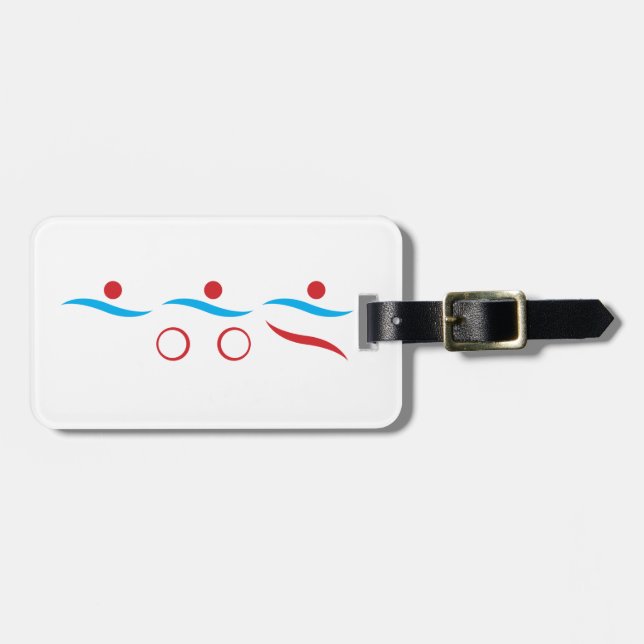 Etiqueta De Bagagem Presente exclusivo do Triathlon (Frente Horizontal)