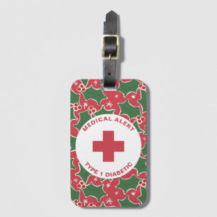 Etiqueta De Bagagem Presente Personalizado de Alerta Médico Diabético