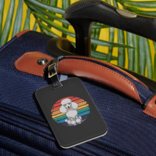 Etiqueta De Bagagem Presentes de Cão Amante de Poodle Retro para Homen