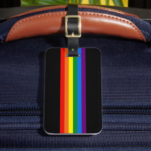 Etiqueta De Bagagem Presentes do apoio do orgulho gay LGBT das listras