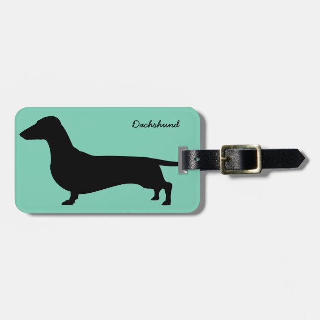 Etiqueta De Bagagem Presentes do Dachshund (Frente Horizontal)