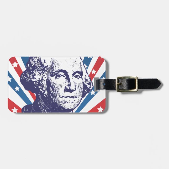 Etiqueta De Bagagem presidente George Washington (Frente Horizontal)