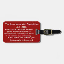 Preste serviços de manutenção ao Tag da lei do ADA