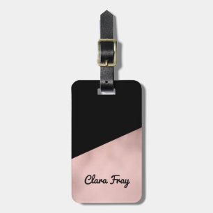 Etiqueta De Bagagem preto cor-de-rosa do ouro do falso moderno