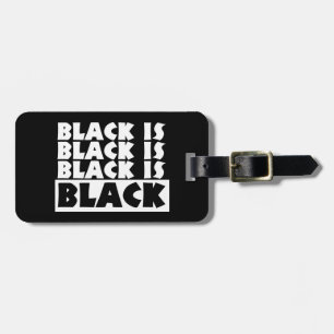 Etiqueta De Bagagem Preto É Preto