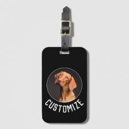 Etiqueta De Bagagem Preto Faça sua própria imagem personalizada ou ima